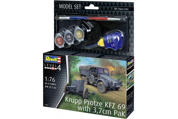 ModelSet military 63344 - Krupp Protze Kfz 69 with 3.7cm Pak (1:76)