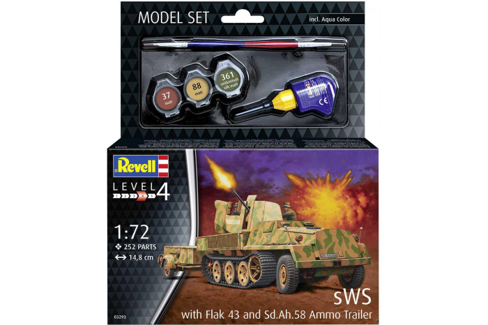 ModelSet military 63293 - sWS with Flak43 and Sd.Ah58 Ammo Trailer (1:72)