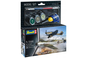 ModelSet letadlo 63770 - Messerschmitt Bf109E & Ju87B Stuka (1:144)