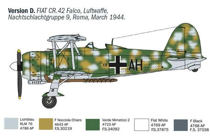 Model Kit letadlo 1485 - FIAT CR.42 CN "Falco" Night Fighter (1:72)