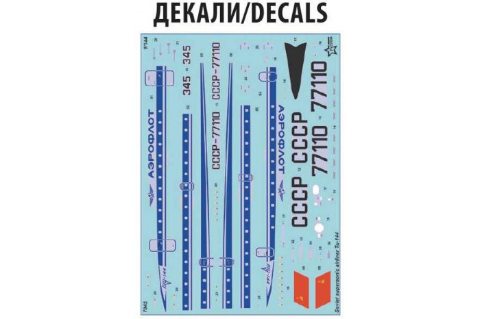 Model Kit letadlo 7045 - Tu-144 Supersonic civilian aircraft (1:144)