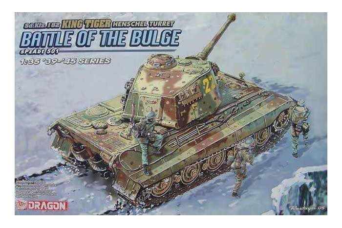 Model Kit tank 6254 - Sd.Kfz.182 KINGTIGER HENSCHEL TURRET, sPzAbt.501 (BATTLE OF THE BULGE) (1:35)