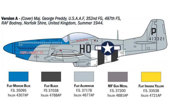 Model Kit letadlo 1484 - P-51D Mustang Aces (1:72)