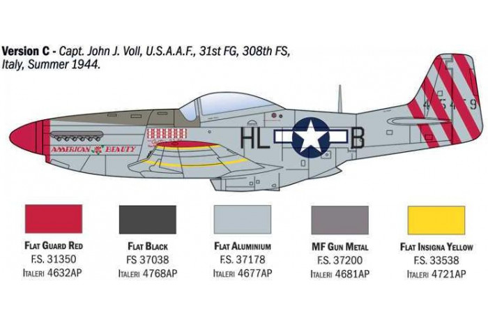 Model Kit letadlo 1484 - P-51D Mustang Aces (1:72)