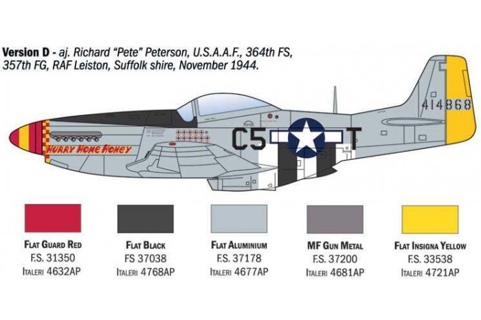 Model Kit letadlo 1484 - P-51D Mustang Aces (1:72)