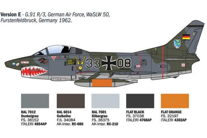Model Kit letadlo 92645 - G.91 R1/R3 "Gina" (1:48)