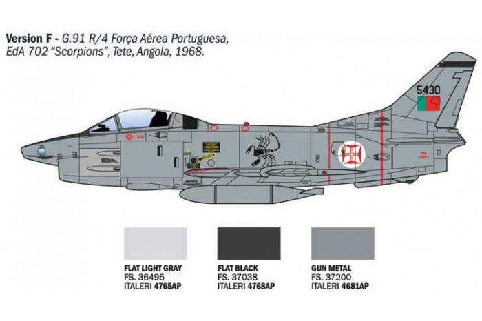 Model Kit letadlo 92645 - G.91 R1/R3 "Gina" (1:48)