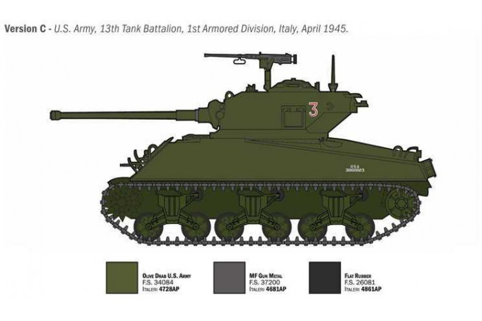 Model Kit tank 96440 - Sherman M4A3 Wet (1:35)