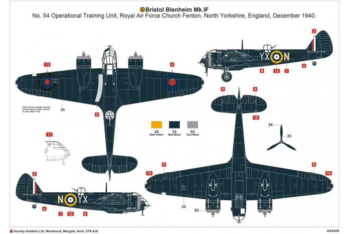 Classic Kit letadlo A04059 - BISTOL BLENHEIM MK1f (1:72)