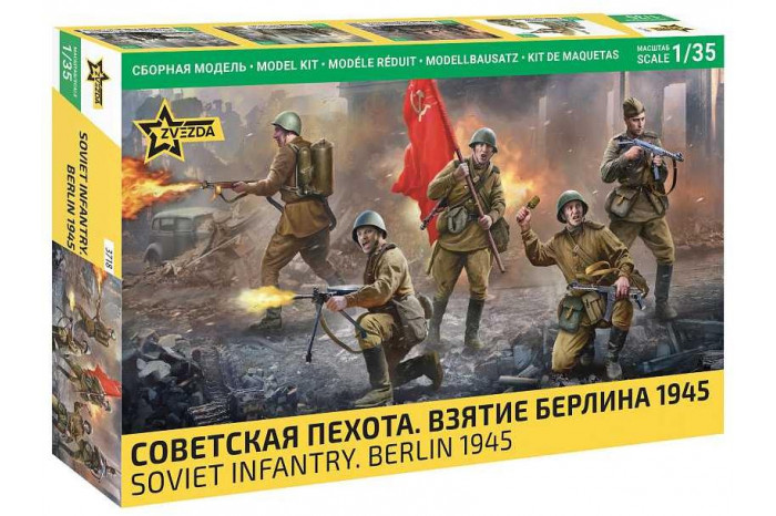Model Kit figurky 3718 - Soviet Infantry Berlin 1945 (1:35)