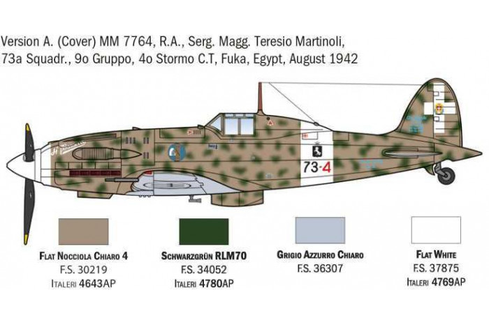 Model Kit letadlo 1481 - MC.202 Folgore Aces (1:72)