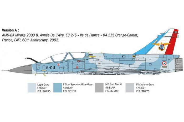Model Kit letadlo 90023 - Mirage 2000 D (1:72)