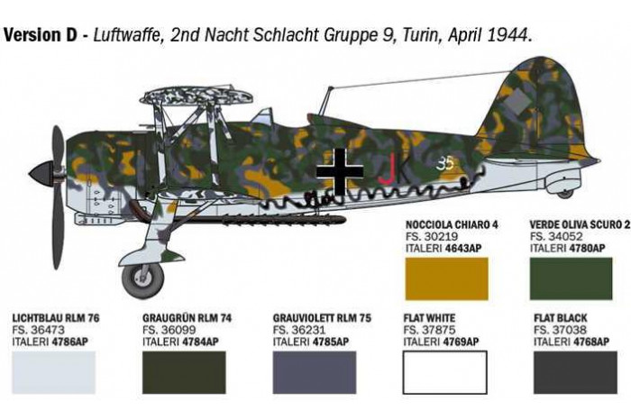 Model Kit letadlo 2842 - FIAT CR.42 Falco Assault/Night Fight (1:48)