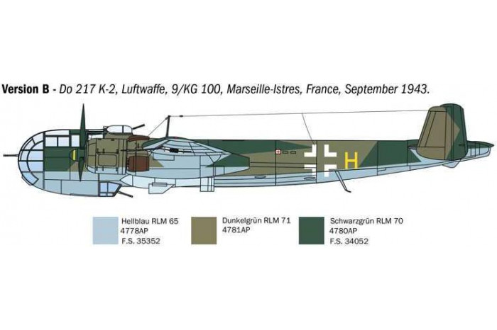 Model Kit letadlo 1488 - Do 217K with Fritz X (1:72)