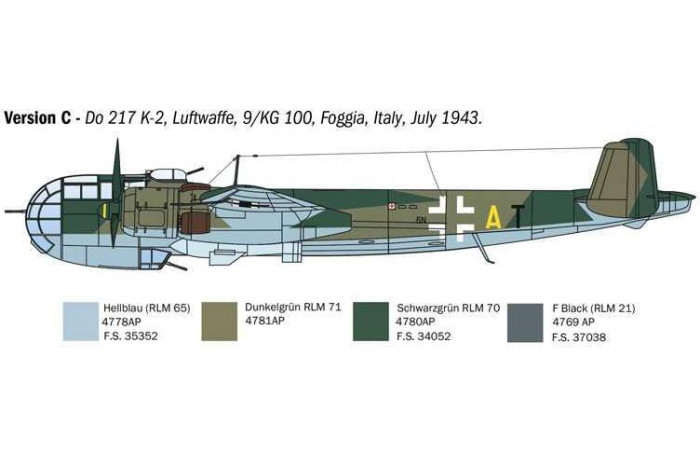 Model Kit letadlo 1488 - Do 217K with Fritz X (1:72)
