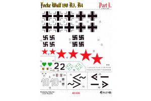 Decals - Fw-190 A-3, A-4, Pt.I (1:48) - 48036