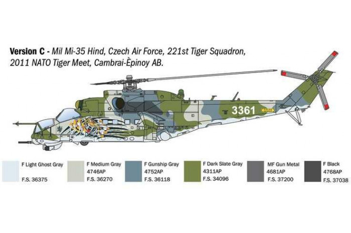 Model Kit vrtulník 1432 - Mil Mi-24 P /Mil Mi - 35 P (1:72)