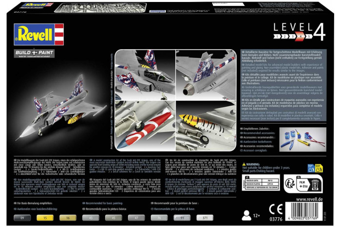Plastic ModelKit letadlo 03776 - Saab JAS-39C Gripen (1:72)