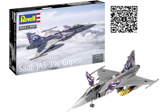 Plastic ModelKit letadlo 03776 - Saab JAS-39C Gripen (1:72)