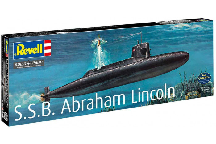 Plastic ModelKit ponorka 05185 - S.S.B. Abraham Lincoln with Interior (1:253)