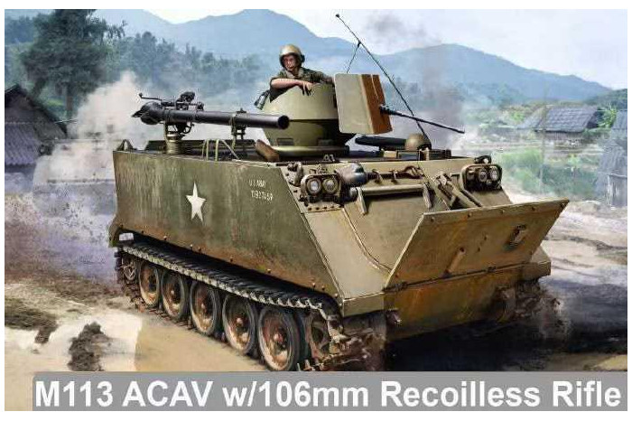 Model Kit military 3575 - M113  ACAV w/106mm RECOILLESS RIFLE (1:35)