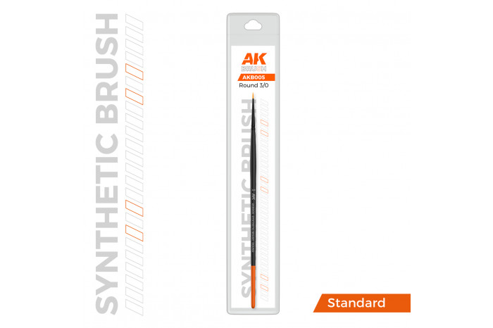 AK SYNTHETIC BRUSH – ROUND 3/0