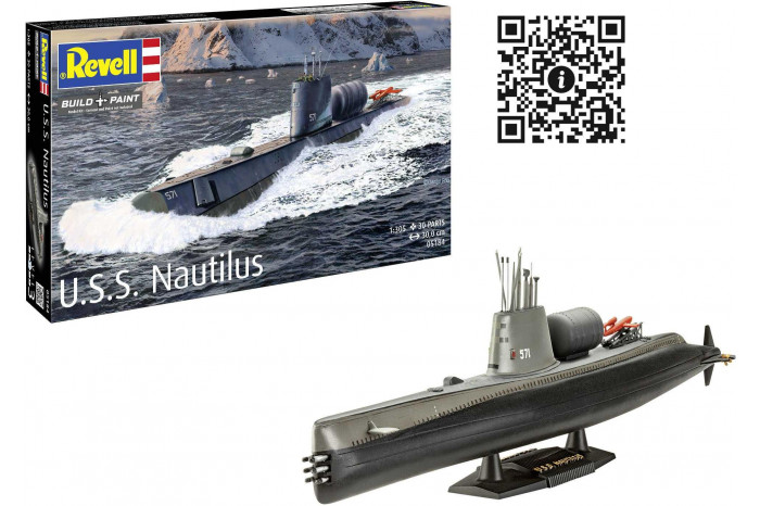 Plastic ModelKit ponorka 05184 - U.S.S. Nautilus (1:305)