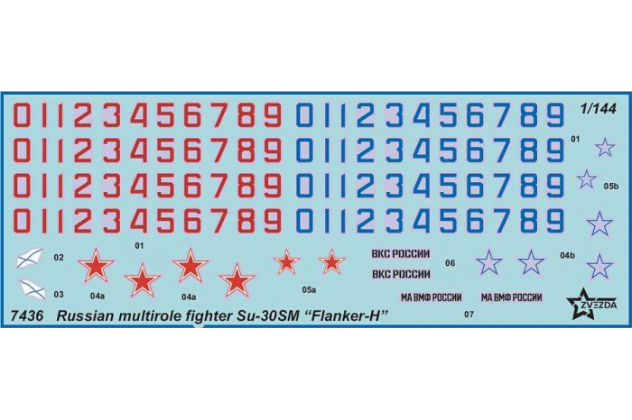 Snap Kit letadlo 7436 - SU-30SM Russian Fighter (1:144)