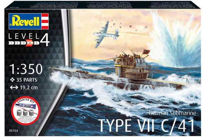 Starter Kit ponorka 75154 - German Submarine Type (1:350)