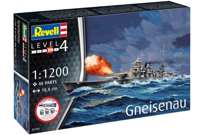 Starter Kit loď 75181 - Battleship Gneisenau (1:1200)
