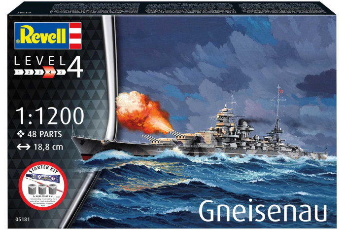 Starter Kit loď 75181 - Battleship Gneisenau (1:1200)