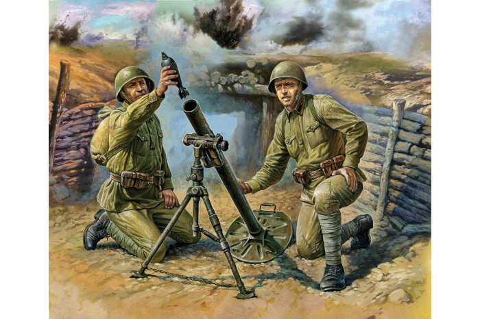 Wargames (WWII) figurky 6109 - Soviet 82-mm Mortar with Crew (1:72)