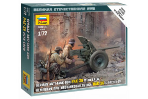 Wargames (WWII) figurky 6114 - German Gun Pak-36 with Crew (1:72)