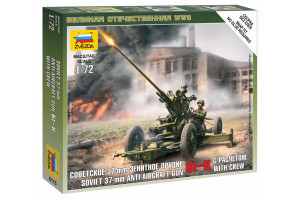 Wargames (WWII) figurky 6115 - Soviet Anti-Aircraft Gun 61-K with Crew (1:72)