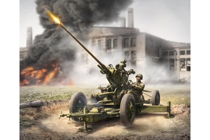 Wargames (WWII) figurky 6115 - Soviet Anti-Aircraft Gun 61-K with Crew (1:72)