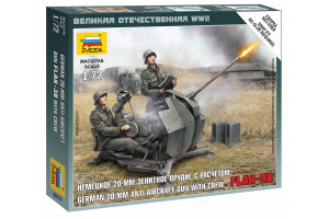 Wargames (WWII) letadlo 6117 - German Anti-Aircraft Gun with Crew (1:72)