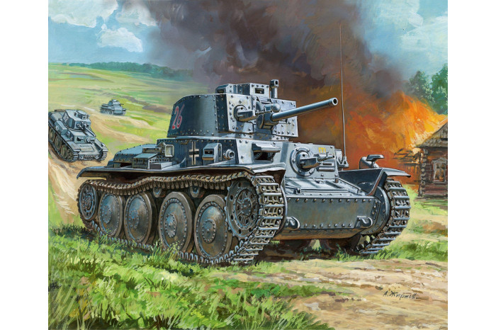 Wargames (WWII) tank 6130 - German Light Tank PZ.KPFW.38 (T) (1:100)