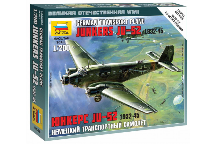Wargames (WWII) letadlo 6139 - Junkers Ju-52 Transport Plane (1:200)