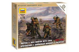 Wargames (WWII) figurky 6168 - British Mortar with crew 1939-42 (1:72)