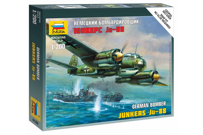 Wargames (WWII) letadlo 6186 - Junkers Ju-88A4 (1:200)