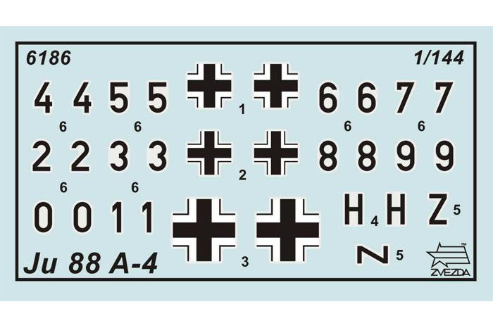 Wargames (WWII) letadlo 6186 - Junkers Ju-88A4 (1:200)