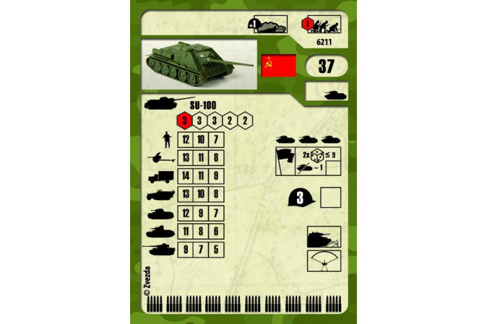 Wargames (WWII) military 6211 - Self-propelled Gun SU-100 (1:100)