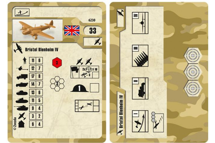 Wargames (WWII) letadlo 6230 - British Bomber Bristol Blenheim IV (1:200)