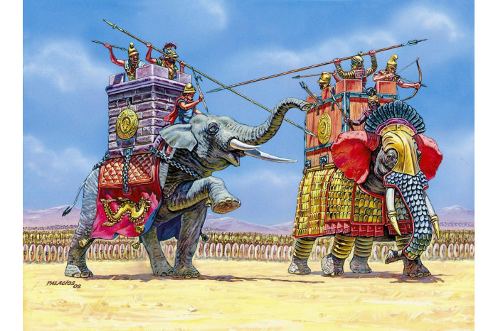 Wargames (AoB) figurky 8011 - War Elephants III-II B. C. (1:72)