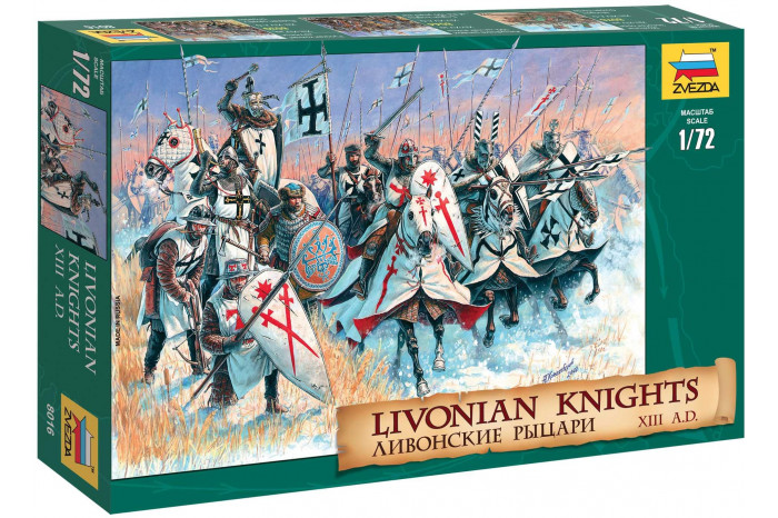 Wargames (AoB) figurky 8016 - Livonian Knights XIII-XIV A. D. (1:72)