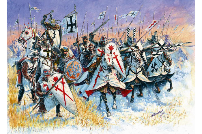 Wargames (AoB) figurky 8016 - Livonian Knights XIII-XIV A. D. (1:72)