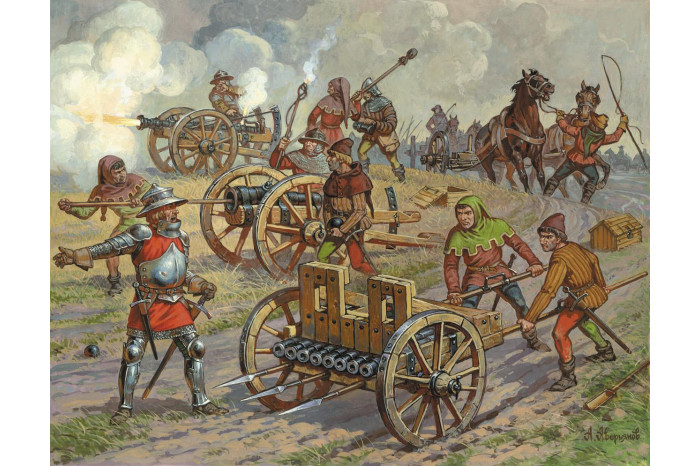 Wargames (AoB) figurky 8027 - Medieval Powder Artillery (1:72)