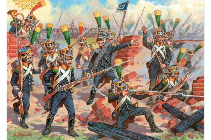 Wargames (AoB) figurky 8042 - French Elite Infantry Voltigeurs (re-release) (1:72)