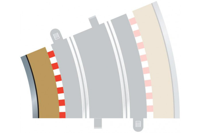Rozšíření trati SCALEXTRIC C8281 - Border, Kerb & Barrier - Curve - R3 - 22.5DEG Inner