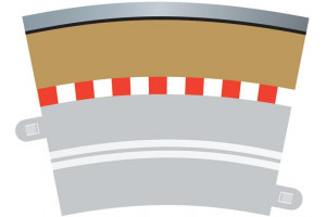 Příslušenství SCALEXTRIC C7019 - Border, Kerb & Barrier - Curve - R3.5 - 22.5 Deg Outer